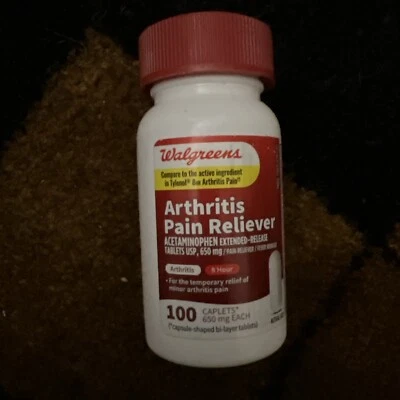 Walgreens ~8 Hour Pain Reliever ~Acetaminophen 650mg ~100Tablets ~Exp. 11/25 - Image 1 of 3