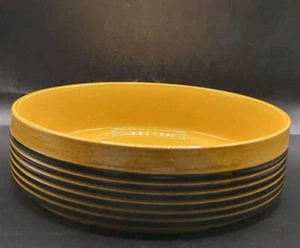 TG Green Channel Islands Sark Honey Souffle Black Strip Clay Bowl Judith Onions - Picture 1 of 10
