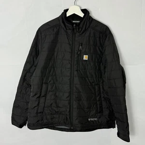 Giacca Carhartt Rain Defender nera vestibilità rilassata taglia XL isolata full zip trapuntata - Foto 1 di 11