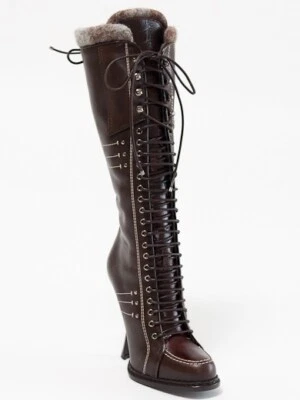 Nuevas Botas de Cuero Dior Montagne Chocolate Hechas a Mano 36.5 EE. UU. 6.5 Foto 1 de 4