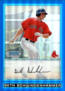 2009 Bowman Chrome Draft Blue Refractors BDPP13 Seth Schwindenhammer Card RC /99 - Picture 1 of 2