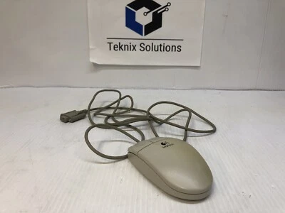 LOGITECH M-M35 3-BUTTON WIRED SERIAL TRACKBALL MOUSE, RETRO GAMING MOUSE - Image 1 of 4