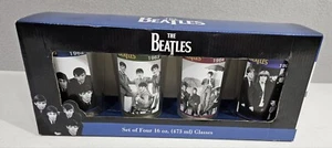 The Beatles 2014 Collector’s Series - 4 - 16 oz Glasses new in box - Picture 1 of 14