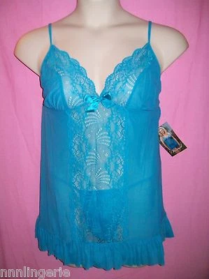 Dreamgirl Lingerie Plus Size "Afternoon Delight" Chemise and Thong Set - Image 1 of 4