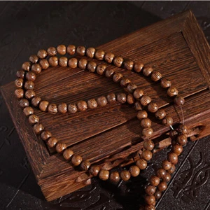 BRACCIALE COLLANA UOMO BUDDISTA MALA 108 TIBETANA G. LEGNO ROSARIO PREGHIERA ko - Foto 1 di 6