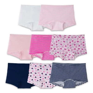 Fruit of the Loom Girls Assorted 100% Cotton Boy Short Underwear, 8 Pack Panties - Picture 1 of 2