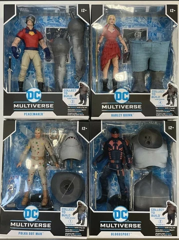 McFarlane DC Multiverse Suicide Squad King Shark BAF Complete Set of 4 Free Ship Cover