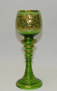Fritz Heckert, Römer, grün, Beerennuppen, Goldemaill, 20,0 cm - Picture 1 of 11