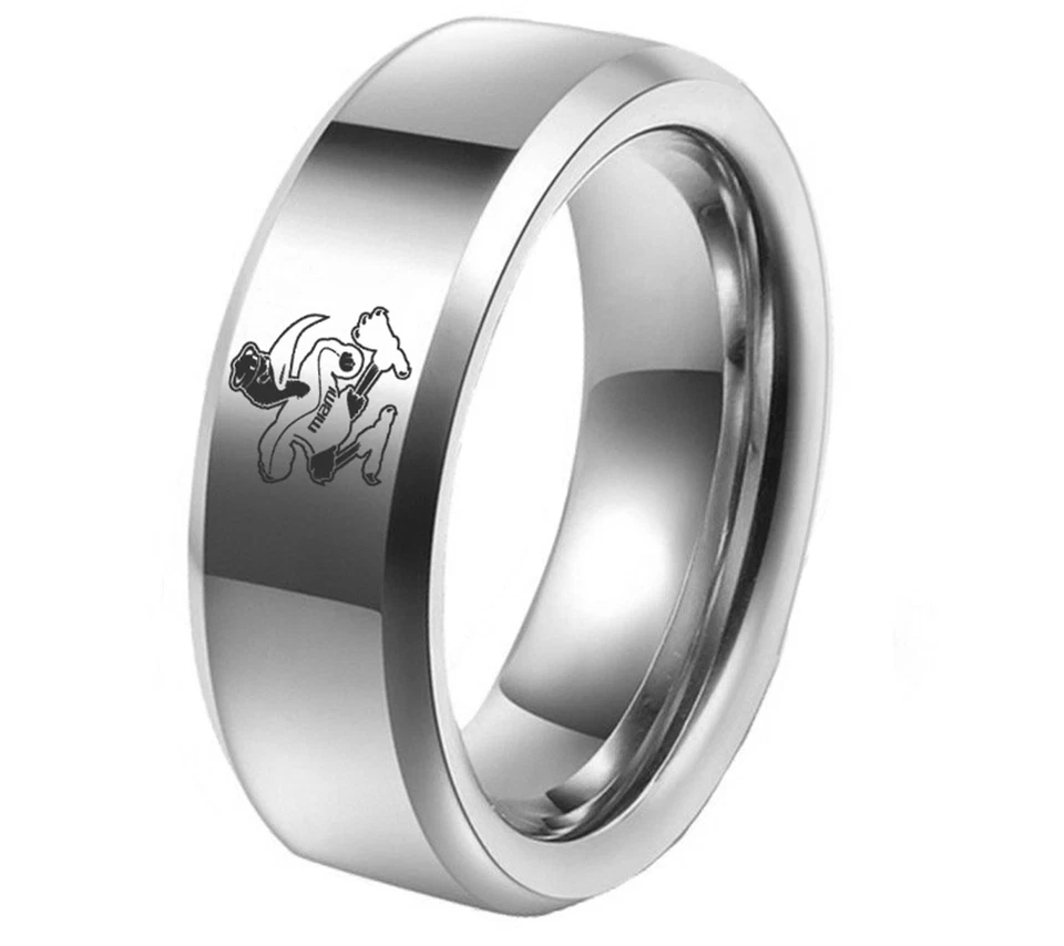 Новое кольцо Miami Hurricanes серебристого цвета из нержавеющей стали размер 6 7 8 9 10 11 12 13 - Изображение 1 из 1