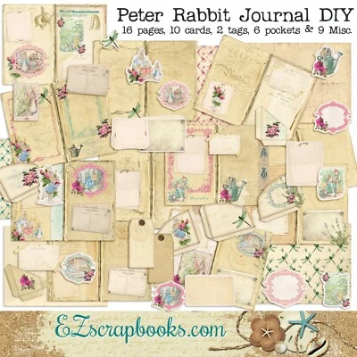EZSCRAPBOOKS Peter Rabbit's Garden Junk Journal DIY Kit - EZ-7095