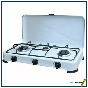 Fornello a gas da campeggio 3 fuochi portatile Fornellino per cucina fornelletto - Foto 1 di 5