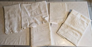 Lot de 5 anciens draps pour couture création ou réparation 7 kg 700 ref 906.002 - Imagen 1 de 20