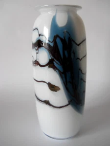 Holmegaard Micheal Bang *Atlantis* Series Glass Vase c.1980's Denmark 7 1/2" - Picture 1 of 10