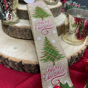 ELEGANZA WEIHNACHTSBAND WEIHNACHTSBAUM/ MERRY XMAS NATUR HOCHZEIT DEKO EVENT WEIHNACHTEN - Bild 1 von 1