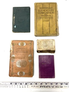 Lot of 5 Antique Books 3-english 2-French - Picture 1 of 15