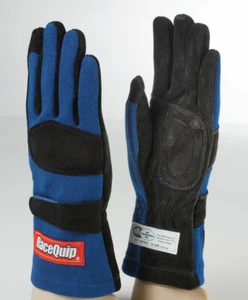 RaceQuip 355026 2-LYR SFI-5 Fire gloves XLG BLUE - Picture 1 of 1