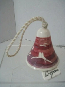 Wind Chime Bell Souvenir of Arizona Ceramic Purple Pink and White New - Picture 1 of 8