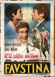 manifesto 2F film FAUSTINA Vonetta McGee Enzo Cerusico Luigi Magni 1968 - Picture 1 of 1