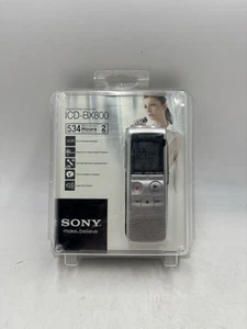 Sony ICD-BX800 2 GB Flash Memory Digital Voice Recorder (Silver) NEW - Picture 1 of 5