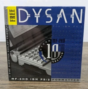 Dysan Digital MF-2HD IBM PS/2 3-1/2" Diskettes/Double Sided Floppy Disks NEW - Afbeelding 1 van 6