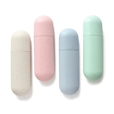  Toothbrush Carrying Case Protective Holder Portable Cup and Toothpaste - Image 1 of 4