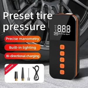With LED Light Electric Air Pump Air Compressor For Car/Motorcycle/Bicycle - Picture 1 of 12