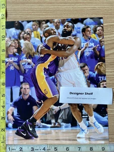 Kobe Bryant James Harden NBA Basketball Game Action Court Scene Book Photograph - Picture 1 of 1