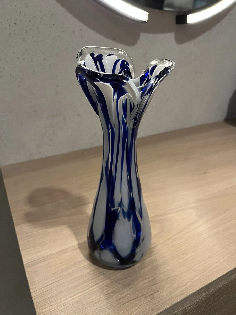 Handgeblasene Glasvase Klar – Schlank, 20 Cm Hoch, Für Einzelne Blumen, Home- Und Büro-Deko