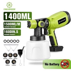 1400ML Farbsprühsystem Farbsprühgerät Akku Spritzpistole Lacke Für Makita 18V - Bild 1 von 17