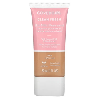 Clean Fresh, Skin Milk Nourishing Foundation, 560 Medium, 1 fl oz (30 ml) - Image 1 of 3