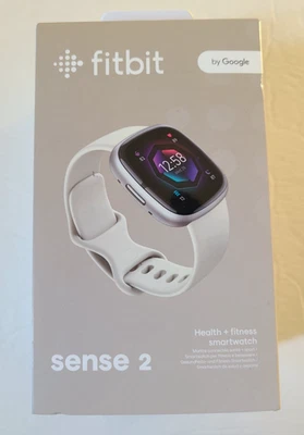 Fitbit Sense 2 Smartwatch - Platinum Aluminum w/ Lunar White Band FB521SRWT-US - Image 1 of 4
