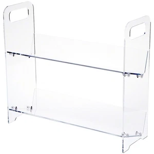Plymor Acrylic 2-Shelf CD/DVD Display Shelving, 21.25" H x 24.5" W x 8.25" D - Picture 1 of 1