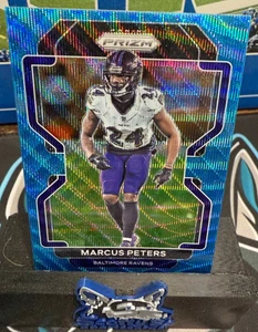 2021 Panini Prizm - Marcus Peters #287 Blue Wave Prizm /199 - Ravens - Picture 1 of 3