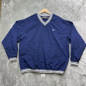 Vintage Nike Windbreaker Pullover Mens Size XXL Jacket 90s Navy Blue White - Picture 1 of 9
