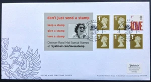 GB QEII 2007 6x1st Advert Booklet on First Day Cover, Rose Truro S/H/S - Picture 1 of 2