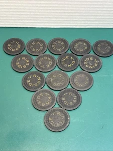 Ringside  Poker Chips - 15 Chips  East St Louis IL Old Casino Free Shipping - Picture 1 of 13