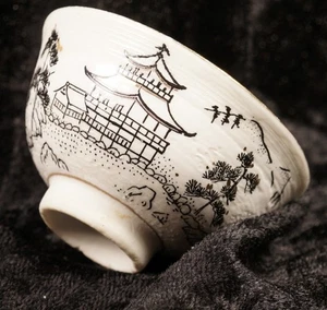 CHINESE PORCELAIN QINGSHUI LANDSCAPE PAINTING BOWL Cups - Picture 1 of 11