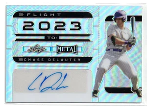 2022 Leaf Metal SILVER Prizm RC AUTO Chase DeLauter Guardian Rookie Autograph /7 - Picture 1 of 2