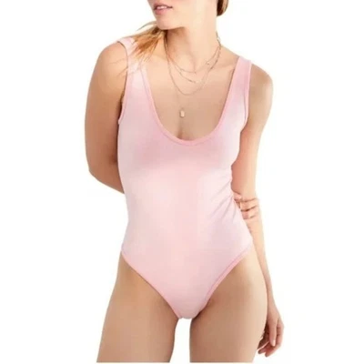 Free People Washed Seamless Bodysuit in Washed Pink Size XS/S - Image 1 of 4