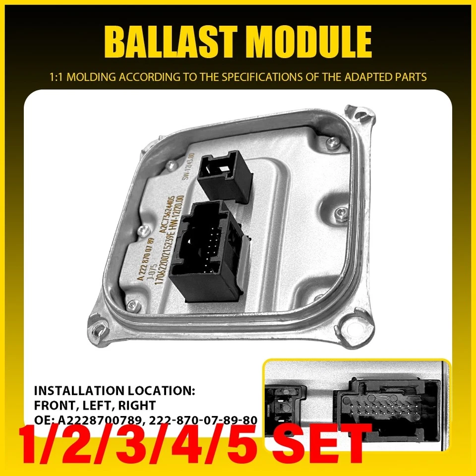 Unidad de control de módulo de lastre de faros LED para 16-18 Benz GLE A2228700789 1-5SET Foto 1 de 4