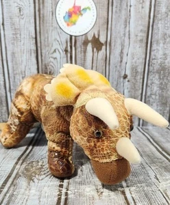 Triceratops Three Horn Dinosaur Plush Stuffed Animal 10" Douglas Prehistoric Toy - Picture 1 of 8