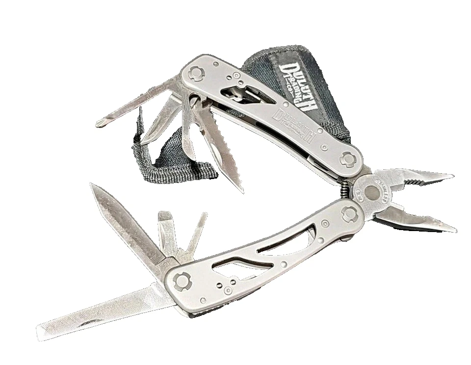 Duluth Trading Co 2CR Stainless Multi Tool Folding Pliers Utility Knife w/Sheath - Image 1 of 1