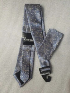 Stacy Adams Hand Made 100% Microfiber Men’s Neck Tie with pocket square  - Picture 1 of 7