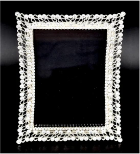 Crystal Frame,Decorative Silver Metal,Table,4"x6" picture - Picture 1 of 4