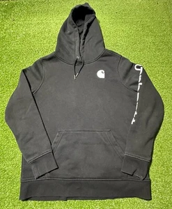 Carhartt Womens Clarksburg Graphic Sweatshirt Hoodie Sz Large Black 102791-001 - Picture 1 of 7