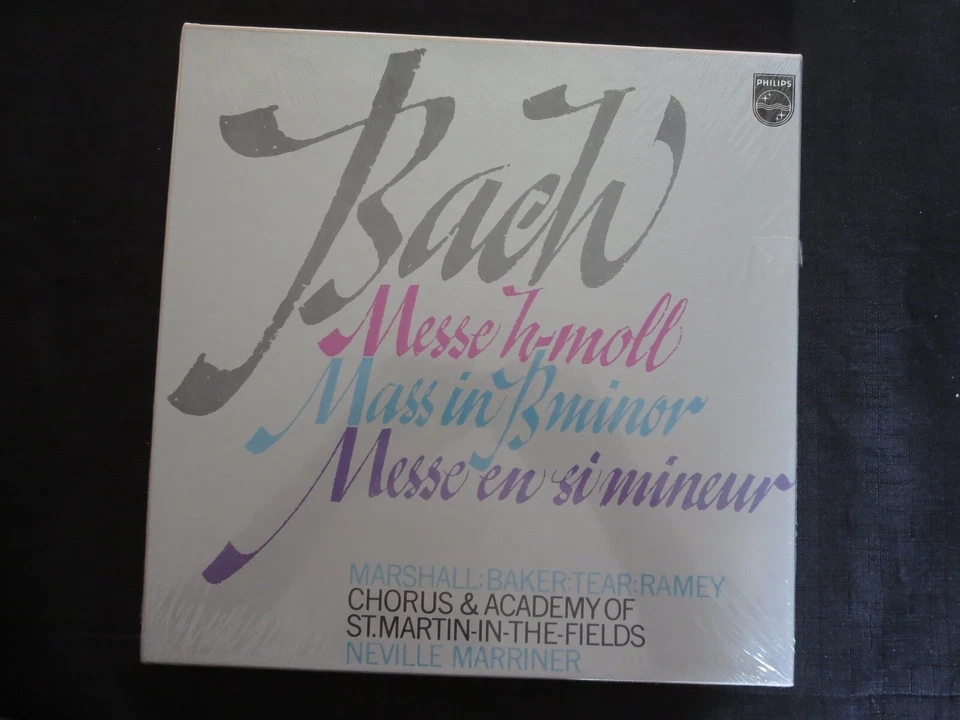 BACH, Mass In B Minor Marriner ASMF [Philips] Holland NEW SEALED 3LP box set - Image 1 of 1