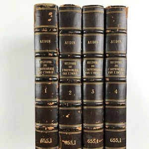 Histoire de l’Imprimerie par l’Image Marius Audin 4 vols Henry Jonquières 1928/9 - Picture 1 of 23