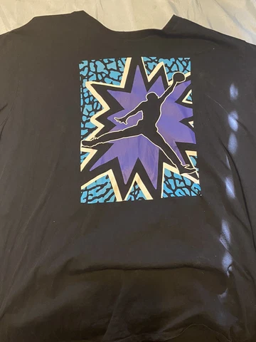 Michael Jordan Black Air Jordan Shirt 3xl Xxxl Vintage Jump man  Purple Cover
