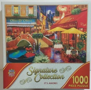 1000 Piece Jigsaw Puzzle David Maclean "It's Amore!" Venice Canals Restaurants - Picture 1 of 6