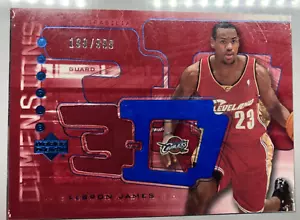 Tarjeta insertada 3D de novato cubierta superior Lebron James #199/999 recuerdos Jersey 3DW13 - Imagen 1 de 16